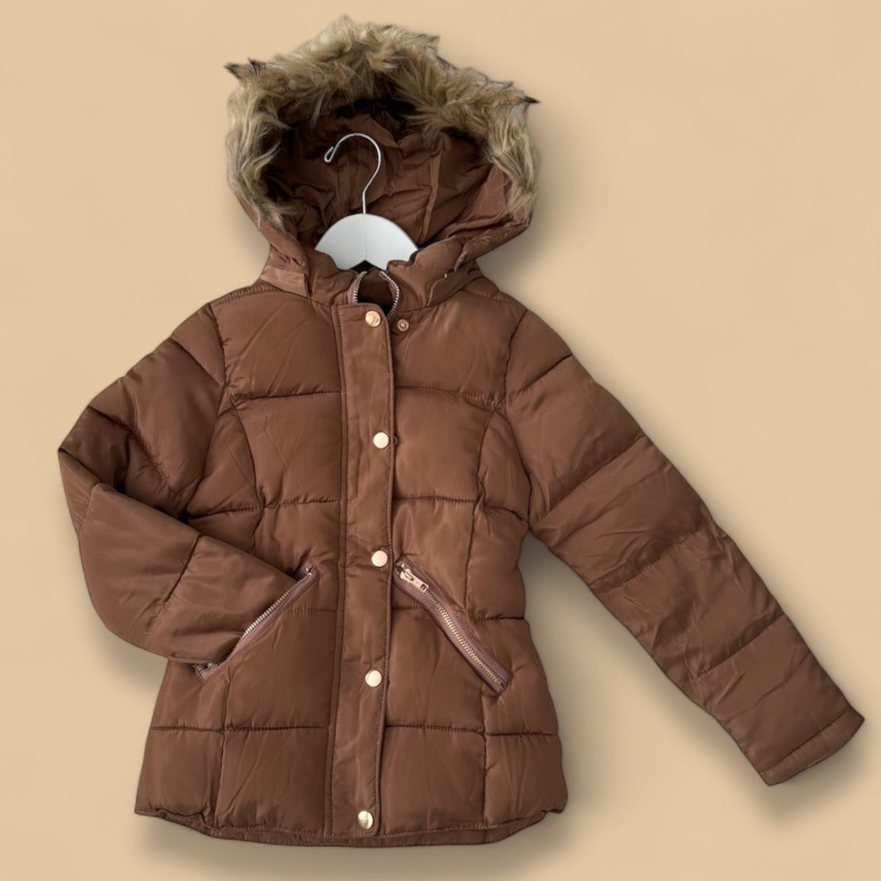 Fuzzy puff jacket