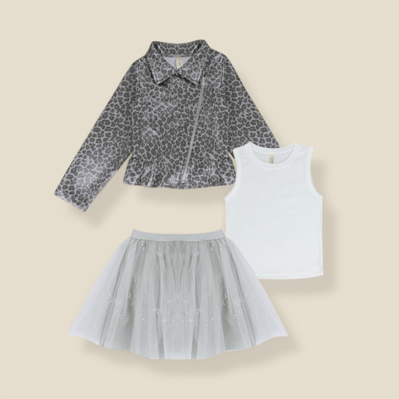 Silver Safari Tutu Set