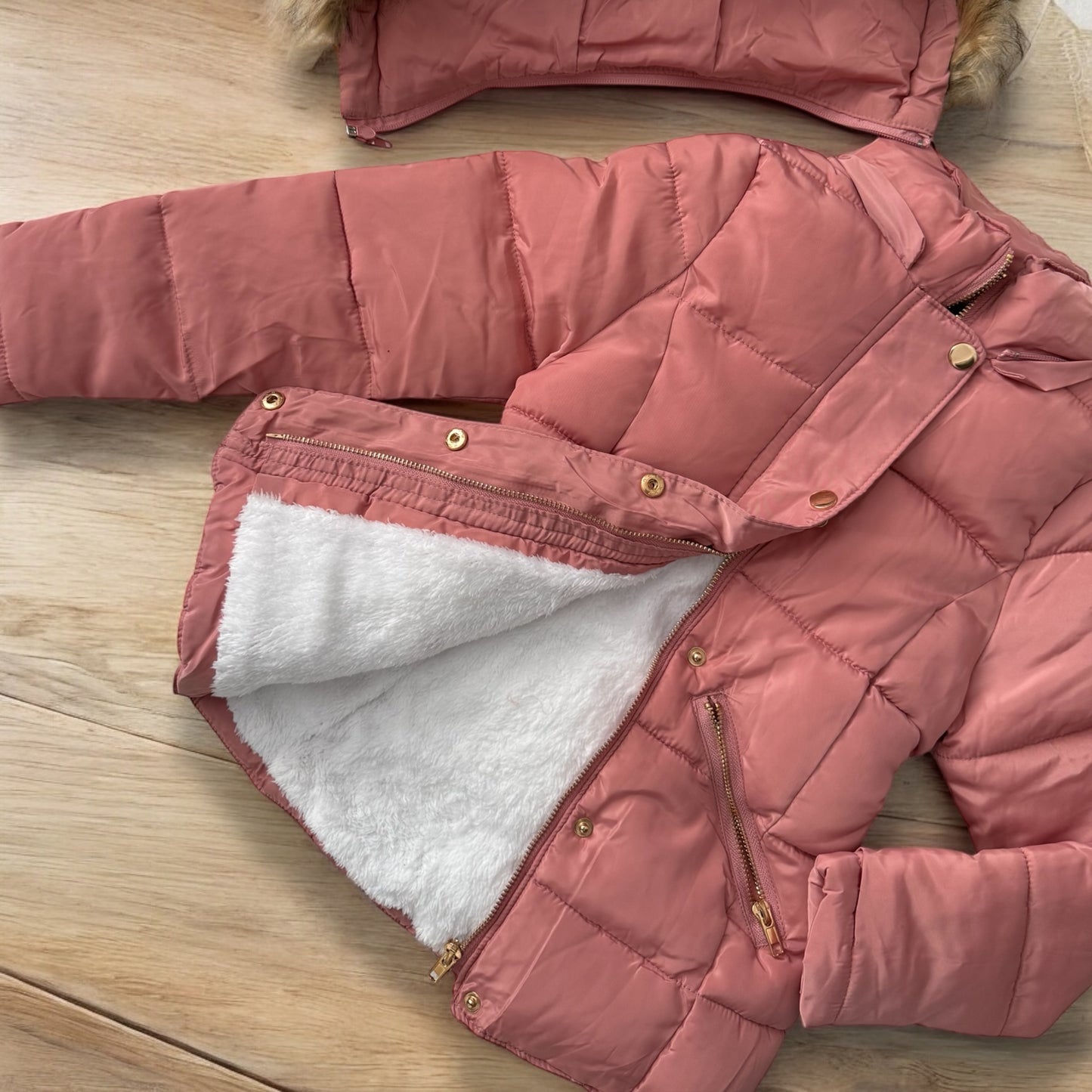 Fuzzy puff jacket